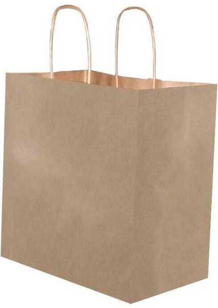 Burgu Saplı Kraft Kağıt Çanta 31X12X41 cm - 25 Adet