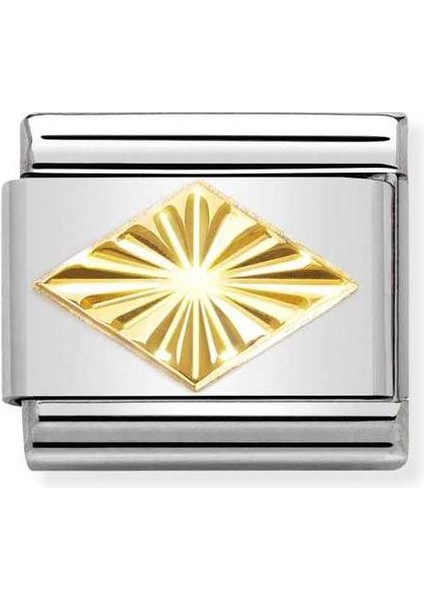 Composable Classic Dekoratif Link - Semboller - Elmas Kaplı Eşkenar Dörtgen - 18K Altın