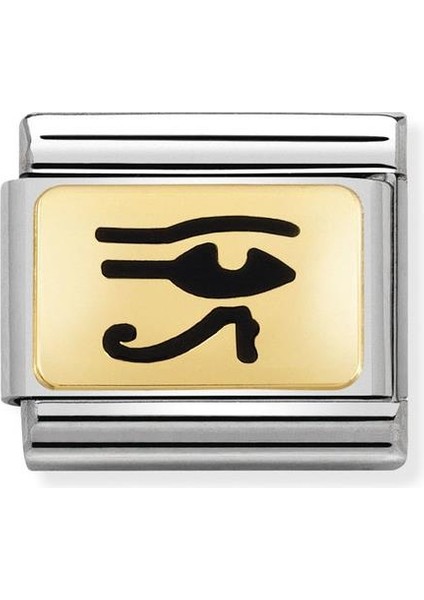 Composable Classic Dekoratif Link - Plakalar - Egyptian Eye - (20 Egyptian Eye) 18K Altın