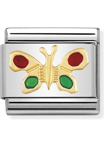 Composable Classic Dekoratif Link - Hayvanlar - Kelebek - (09 Butterfly) 18K Altın