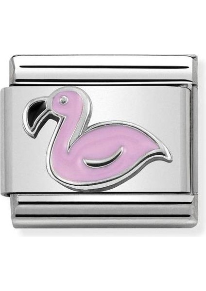 Composable Classic Dekoratif Link - Semboller - Flamingo - (43 Flamingo) 925 Gümüş
