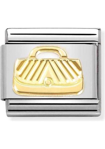 Composable Classic Dekoratif Link - Semboller - Elmas Kaplı Bavul - 18K Altın