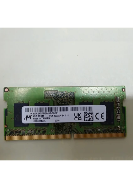 Mta 4 GB Ram (1RX16) Ddr4 3200 Mhz 4ATF51264HZ-3G2R1 Laptop