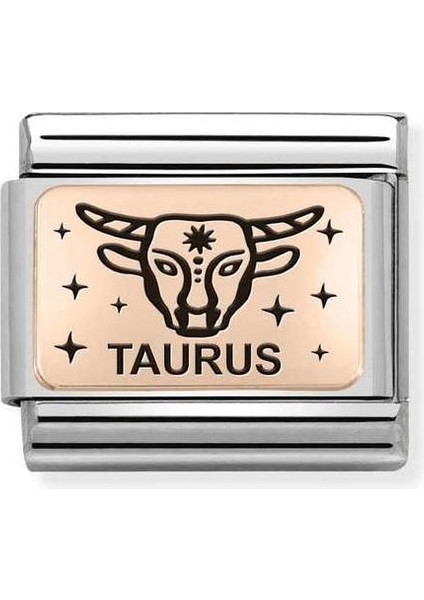 Composable Classic Dekoratif Link - Burçlar - Boğa Burcu - (02 Taurus) 9k Rose Altın