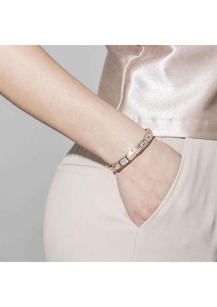 Composable Classic Dekoratif Link - Plakalar - Çapa Siyah - 9k Rose Altın