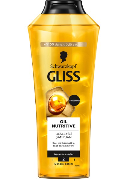 Schwarzkopf Gliss Oil Nutritive Besleyici & Parlaklık Veren Şampuan 400 Ml