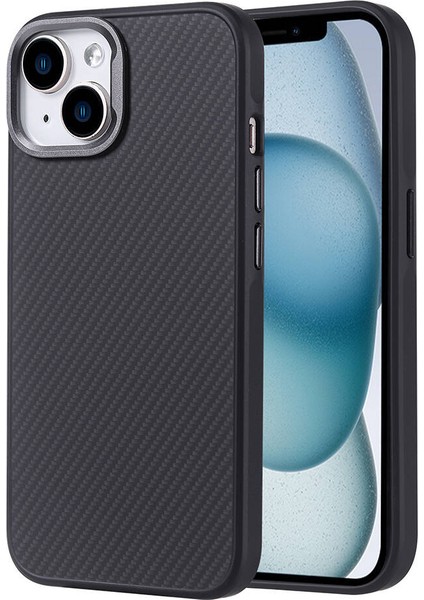 iPhone 14 Karbon Kılıf Kevlar 600D Karbon Kapak