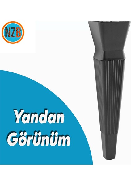 Mobilya Oturma Grubu Kanepe Sehpa Tv Ünitesi Koltuk Ayağı Baza Ayakları Mat Siyah 26 cm indirimleri