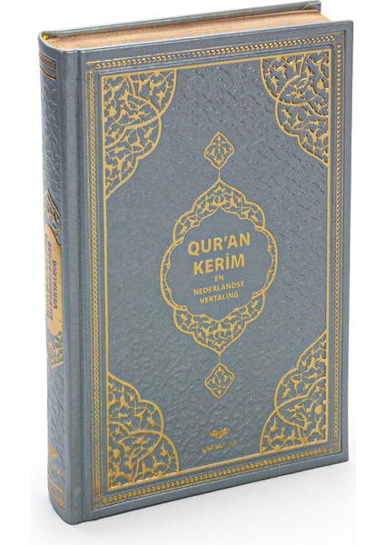 Felemenkçe Mealli Orta Boy Kuranı Kerim Gri Hollandaca - Quran Kerim En Nederlandse Vertaling