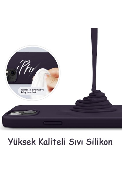 iPhone 15 Kılıf Kamera Lensli Lansman Silikon Kapak