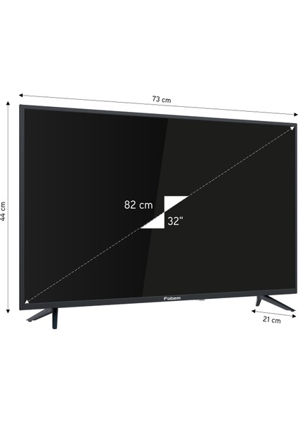 MS32EC2000 32'' 82 Ekran Dahili Uydu Alıcılı Hd Ready LED Tv