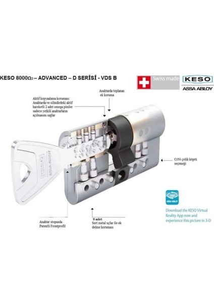 Assa Abloy Omega Silindir(70mm)