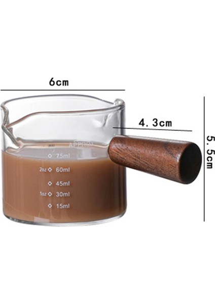 Cam Ölçme Kabı Çift Ağıı, Dökme I Espresso Bardağı Karıştırma 75ML (Yurt Dışından)