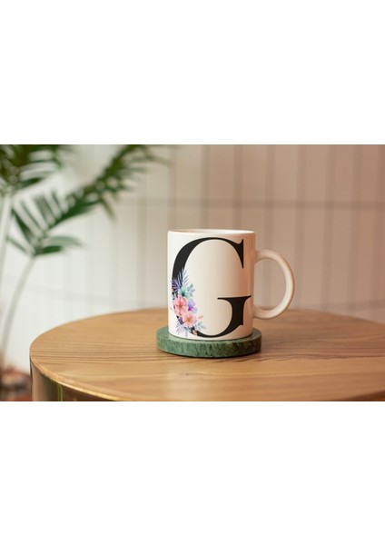 Kişiselleştirilebilir G Harfli Baskılı Premium Porselen Kupa Bardak fiyatları