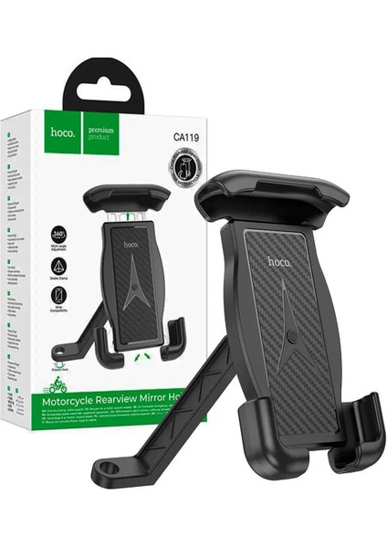 Hoco CA119 Motosiklet Dikiz Aynası Tutucusunu 4,5-7,0 Inç Telefon Uyumlu modelleri
