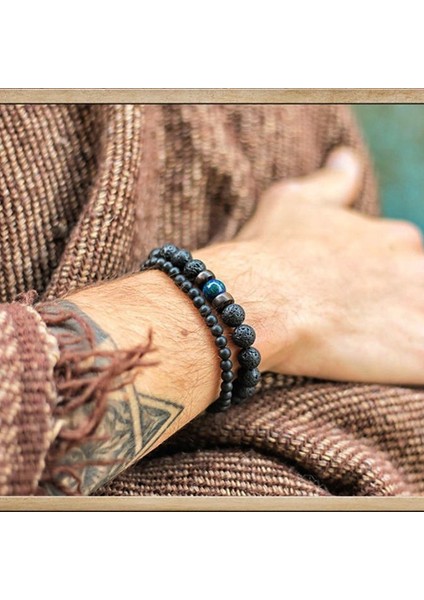 No.21 Boyutu Lav Taşı Erkek Bilezik Doğal Aytaşı Boncuk Tibet Buda Bilezik Çakra Difüzör Bilezikler Erkekler Takı Hediyeler (Yurt Dışından) fırsatları