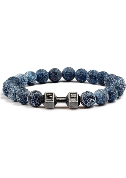 Mavi-G Siyah Yıpranmış Bileklik Ayarlanabilir Barcelets Kadın Erkek Boncuk Bilezik Dambıl Erkek Moda Yoga Takı Orijinal Bilezik (Yurt Dışından) modelleri