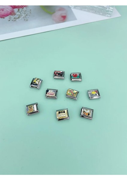 DJ42-H Ha Yeni Papatya Charm Brids Kelebek Çiçek Bağlantıları Fit 9mm Bilezik Paslanmaz Çelik Diy Yapımı DJTOP56 (Yurt Dışından) modelleri