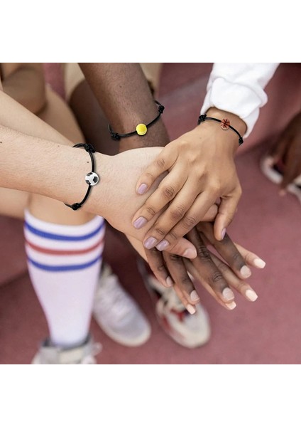 Renk Stili A1-H-SP034-H Spor Tarzı Ayarlanabilir Ilham Basketbol Futbol Rugby Voleybol Örgülü Halat Bilezik Topu Charm Bilezikler Erkekler Hediyeler Için (Yurt Dışından) indirimleri