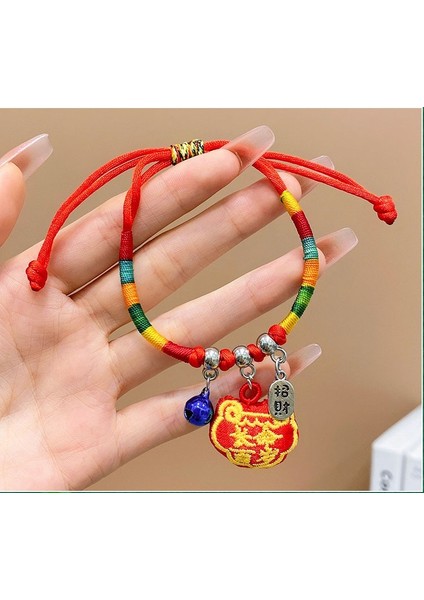 Q Şanslı Kırmızı Dize Feng Shui Bilezik Bileklik El Yapımı Ayarlanabilir Para Çekmek Para Servet Bilezik Bebek Çocuk Yetişkin Için (Yurt Dışından)