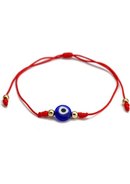 No.3 Boyutu Şanslı Göz El Yapımı Renkli Boncuklar Örgülü Bilezik Ayarlanabilir Kırmızı Mavi Halat Nazar Boncuk Bilezik Kadınlar Için Genç Kız Takısı BE510 (Yurt Dışından)