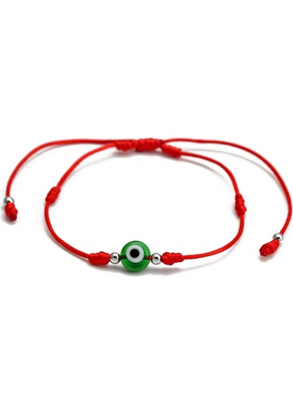 No.4 Boyutu Şanslı Göz El Yapımı Renkli Boncuklar Örgülü Bilezik Ayarlanabilir Kırmızı Mavi Halat Nazar Boncuk Bilezik Kadınlar Için Genç Kız Takısı BE510 (Yurt Dışından)
