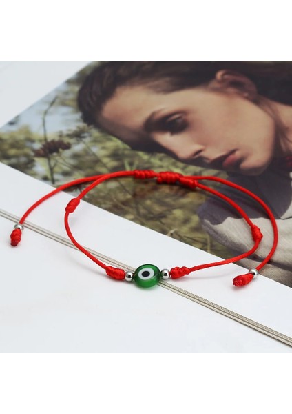 No.4 Boyutu Şanslı Göz El Yapımı Renkli Boncuklar Örgülü Bilezik Ayarlanabilir Kırmızı Mavi Halat Nazar Boncuk Bilezik Kadınlar Için Genç Kız Takısı BE510 (Yurt Dışından) indirimleri