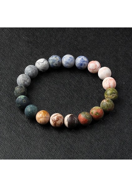 17CM-6.69INÇ Tarzı No.29 Boyutu Galaxy Güneş Sistemi Bilezik Erkekler Evren Dokuz Gezegenler Doğal Taş Yıldız Toprak Ay Kadınlar Için Bilezikler Moda Çift Takı (Yurt Dışından)