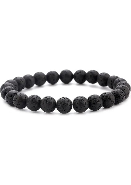 Beyaz Boncuklu Bilezik 8mm Doğal Taş Lava Kaplan Gözü Siyah Oniks Mat Şifa Boncuk Bileklik Streç Charm Yoga Kadın Erkek Takı Için (Yurt Dışından) modelleri