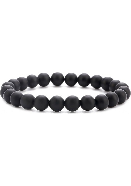 Beyaz Boncuklu Bilezik 8mm Doğal Taş Lava Kaplan Gözü Siyah Oniks Mat Şifa Boncuk Bileklik Streç Charm Yoga Kadın Erkek Takı Için (Yurt Dışından) indirimleri