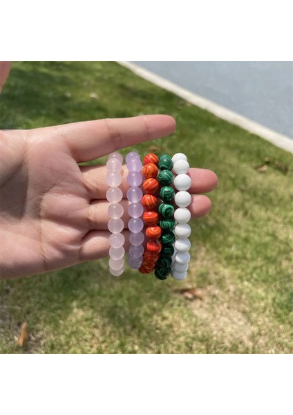 No.6 Boyutu Yaz Bohemia Doğal Taş Sevgilisi Arkadaşlar Bilezik Tasarımcı Charms Takı 8mm Boncuk Enerji Kadınlar Için Bilezikler Toplu (Yurt Dışından) fırsatları