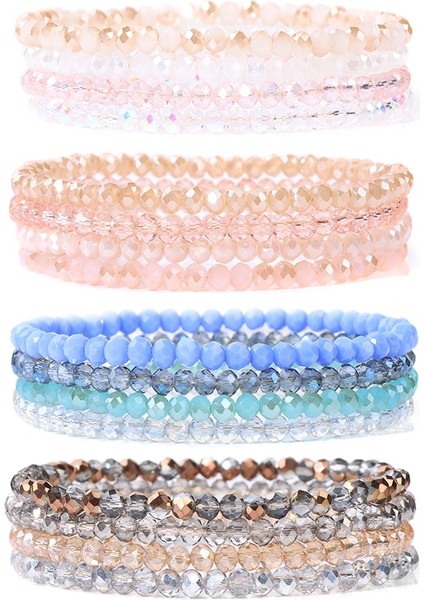 19CM Tarzı No.6 Et Kristal Bilezikler Kadınlar Kızlar Için Doğal Taş Boncuklu Bilezikler Gri Pembe Beyaz Mavi Serisi Kristal Moda Takı (Yurt Dışından) fırsatları