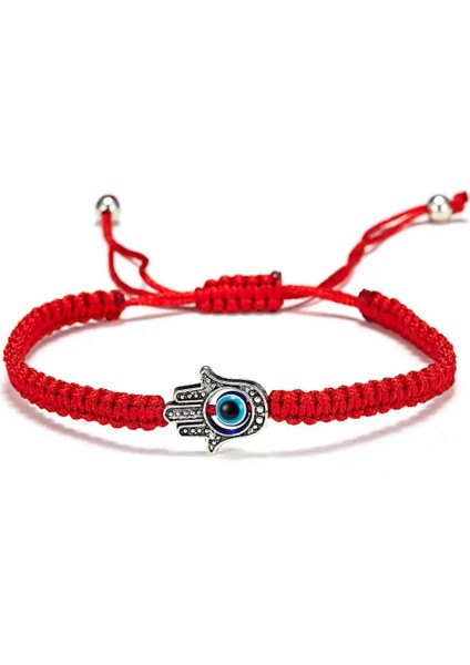 18-28CM Tarzı BR18Y0644-2 Türk Nazar Kırmızı Halat Bilezik Kadın Erkek El Yapımı Örgülü Dostluk Takı Charm Şanslı Konu Dize Ayarlanabilir Hediyeler (Yurt Dışından) modelleri