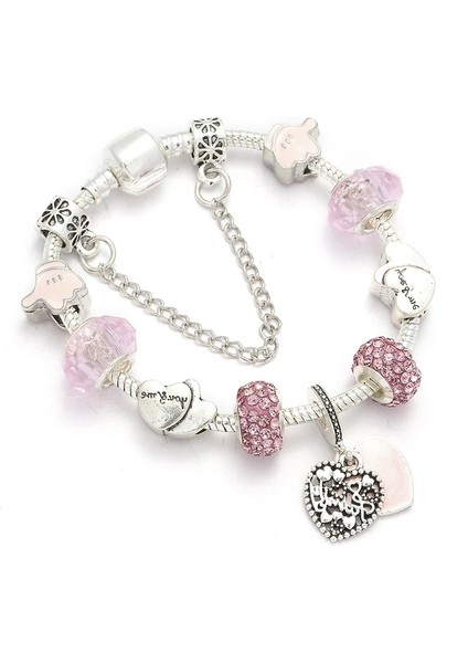 16CM Tarzı No.32 Boyutu Chıeloys Güzel Unicorn Kolye Charm Bilezikler Avrupa Moda Murano Cam Boncuk Bilezik Kadınlar Için Dıy Takı Pulseras (Yurt Dışından)