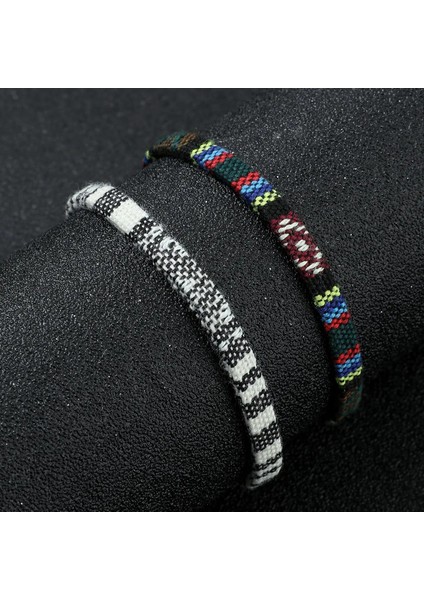 18-30CM Tarzı NO.142 Boyutu Erkekler ve Kadınlar Için Sörfçü Bileklik Seti - El Yapımı Bohem Yaz Tatili Takıları - Su Geçirmez Pamuklu Bileklik Seti -Doğum Günü Hediyesi (Yurt Dışından)