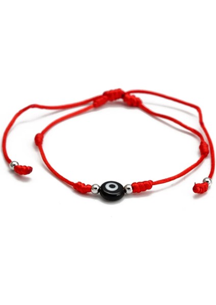 No.1 Boyutu Şanslı Göz El Yapımı Renkli Boncuklar Örgülü Bilezik Ayarlanabilir Kırmızı Mavi Halat Nazar Boncuk Bilezik Kadınlar Için Genç Kız Takısı BE510 (Yurt Dışından)