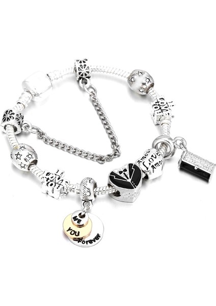 19CM Tarzı No.39 Boyutu Chıeloys Güzel Unicorn Kolye Charm Bilezikler Avrupa Moda Murano Cam Boncuk Bilezik Kadınlar Için Dıy Takı Pulseras (Yurt Dışından)