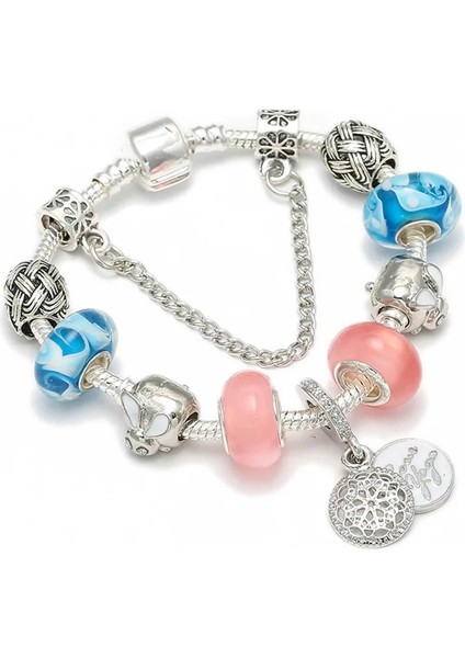 19CM Tarzı No.21 Boyutu Chıeloys Güzel Unicorn Kolye Charm Bilezikler Avrupa Moda Murano Cam Boncuk Bilezik Kadınlar Için Dıy Takı Pulseras (Yurt Dışından)
