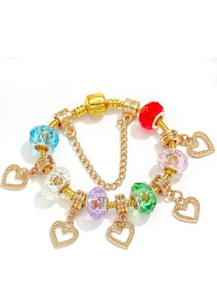18CM Tarzı GD028 Togory Otantik Altın Renk Arılar Dangles Charm Bilezik Beyaz Kristal Boncuklar Güzel Bilezik Kadınlar Çocuklar Için Doğum Günü Hediyeleri (Yurt Dışından)