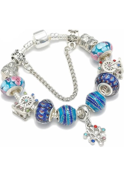 18CM Tarzı No.2 Boyutu Chıeloys Güzel Unicorn Kolye Charm Bilezikler Avrupa Moda Murano Cam Boncuk Bilezik Kadınlar Için Dıy Takı Pulseras (Yurt Dışından)