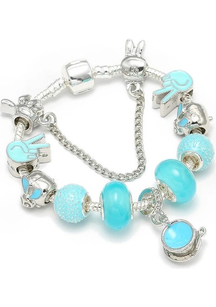16CM Tarzı No.4 Boyutu Chıeloys Güzel Unicorn Kolye Charm Bilezikler Avrupa Moda Murano Cam Boncuk Bilezik Kadınlar Için Dıy Takı Pulseras (Yurt Dışından)