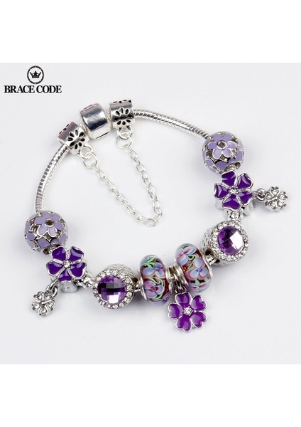 17CM Tarzı NO.20210729145020 Boyutu Sonbahar Yeni Retro Mor Lavanta Papatya Çiçek Kolye Bilezik El Montajlı Vitray Boncuk Bilezik Kadınlar Için (Yurt Dışından) fiyatları