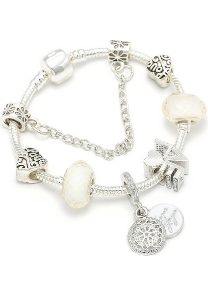 16CM Tarzı No.17 Boyutu Chıeloys Güzel Unicorn Kolye Charm Bilezikler Avrupa Moda Murano Cam Boncuk Bilezik Kadınlar Için Dıy Takı Pulseras (Yurt Dışından)