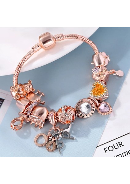 17CM Tarzı No.11 Boyutu Baopon Yeni Sevimli Küçük Bella Boncuk Charm Bilezik Kadınlar Çocuklar Için Güzel Mutlu Kolye Bilezik Erkekler Dıy El Yapımı Takı (Yurt Dışından)