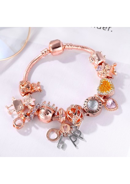 17CM Tarzı No.11 Boyutu Baopon Yeni Sevimli Küçük Bella Boncuk Charm Bilezik Kadınlar Çocuklar Için Güzel Mutlu Kolye Bilezik Erkekler Dıy El Yapımı Takı (Yurt Dışından)