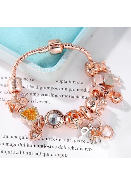 17CM Tarzı No.11 Boyutu Baopon Yeni Sevimli Küçük Bella Boncuk Charm Bilezik Kadınlar Çocuklar Için Güzel Mutlu Kolye Bilezik Erkekler Dıy El Yapımı Takı (Yurt Dışından)