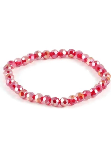 No.14 Boyutu Moda Renkli 6mm Cam Kristal Boncuklu Bilezikler Halat Mesafe Bilezik Femme El Yapımı Wrap Bilezik Kadınlar ve Kızlar Için (Yurt Dışından) fırsatları