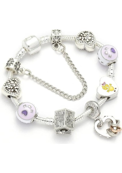 19CM Tarzı No.7 Boyutu Chıeloys Güzel Unicorn Kolye Charm Bilezikler Avrupa Moda Murano Cam Boncuk Bilezik Kadınlar Için Dıy Takı Pulseras (Yurt Dışından)
