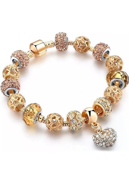 16CM Tarzı GD008 Togory Otantik Altın Renk Arılar Dangles Charm Bilezik Beyaz Kristal Boncuklar Güzel Bilezik Kadınlar Çocuklar Için Doğum Günü Hediyeleri (Yurt Dışından)