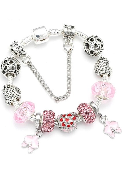 21CM Tarzı No.25 Boyutu Chıeloys Güzel Unicorn Kolye Charm Bilezikler Avrupa Moda Murano Cam Boncuk Bilezik Kadınlar Için Dıy Takı Pulseras (Yurt Dışından)